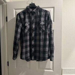 Black and grey flannel